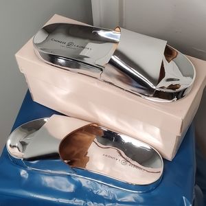 Moonchild Silver Slide Sandals